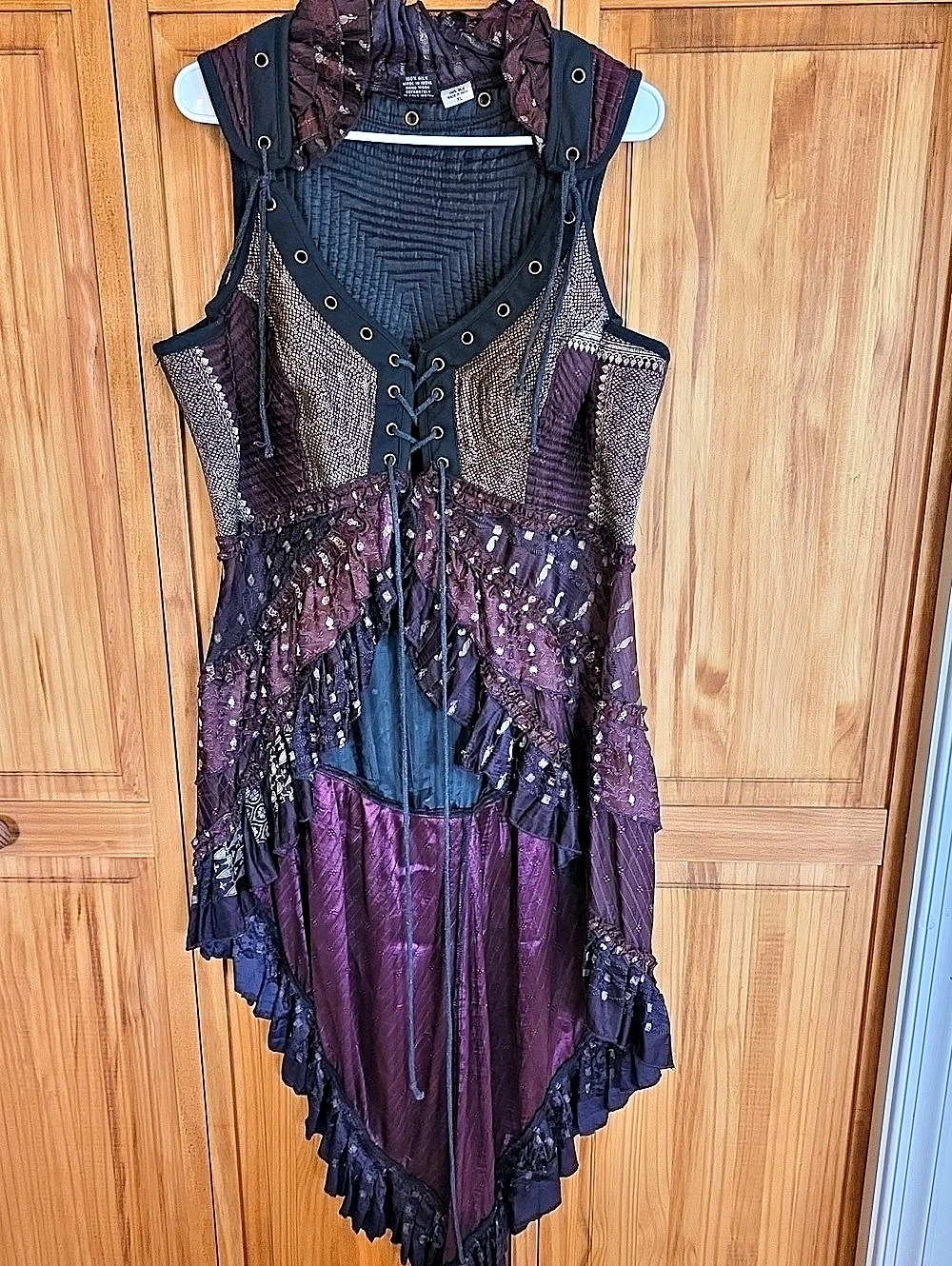 Women's Purple & Black Mini Dress Like New